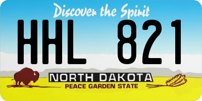 ND license plate HHL821