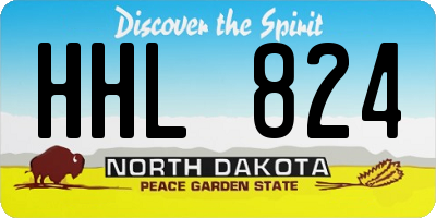 ND license plate HHL824