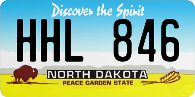 ND license plate HHL846