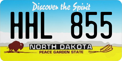 ND license plate HHL855