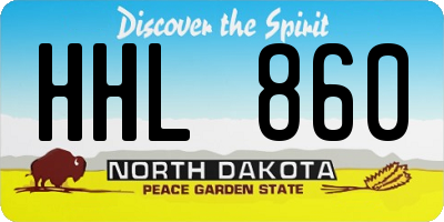 ND license plate HHL860
