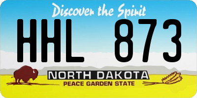ND license plate HHL873