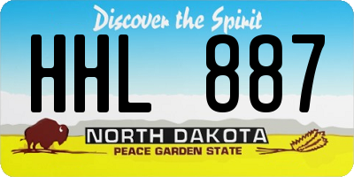 ND license plate HHL887