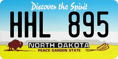 ND license plate HHL895