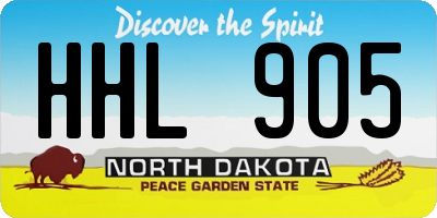 ND license plate HHL905