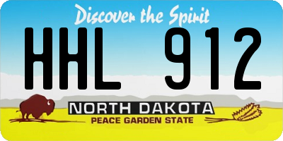 ND license plate HHL912