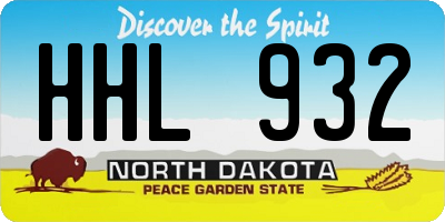 ND license plate HHL932
