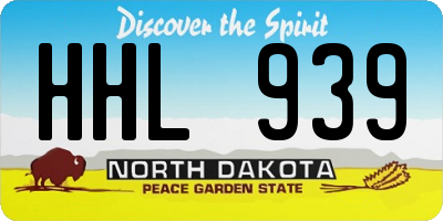 ND license plate HHL939