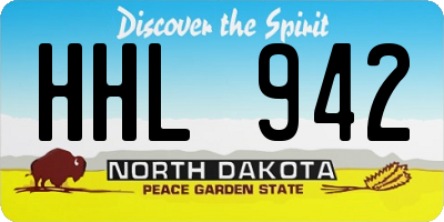 ND license plate HHL942