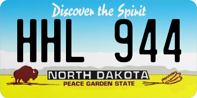 ND license plate HHL944