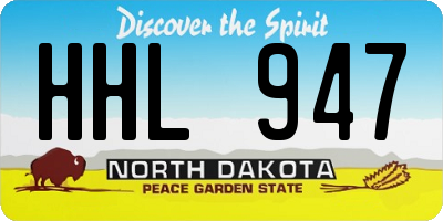 ND license plate HHL947