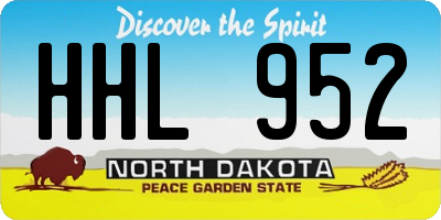 ND license plate HHL952