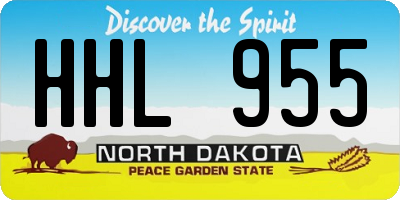ND license plate HHL955