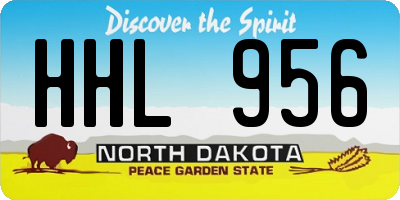 ND license plate HHL956