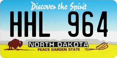 ND license plate HHL964