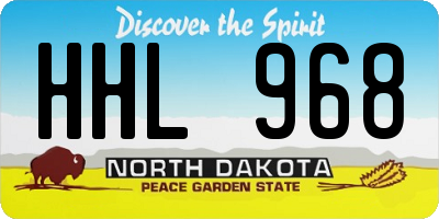 ND license plate HHL968