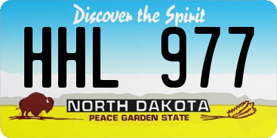 ND license plate HHL977