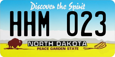 ND license plate HHM023