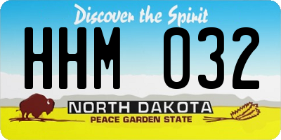 ND license plate HHM032