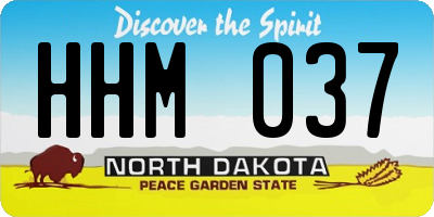 ND license plate HHM037