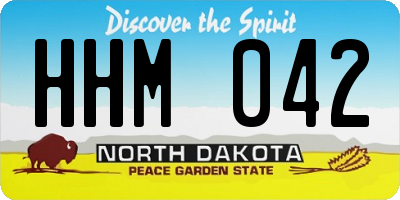 ND license plate HHM042