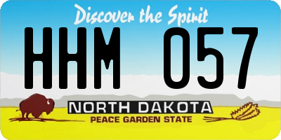 ND license plate HHM057