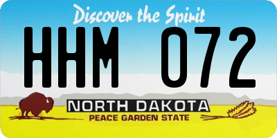 ND license plate HHM072
