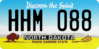 ND license plate HHM088