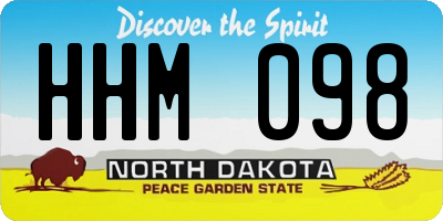 ND license plate HHM098