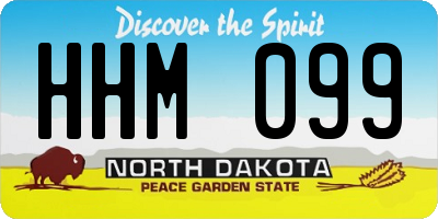 ND license plate HHM099
