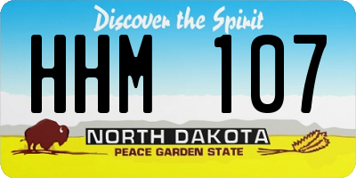 ND license plate HHM107