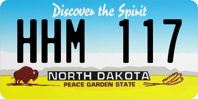 ND license plate HHM117