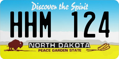 ND license plate HHM124