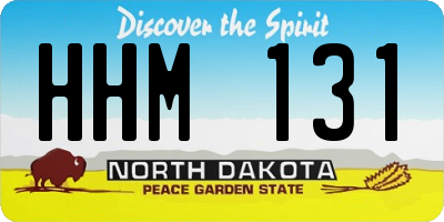 ND license plate HHM131