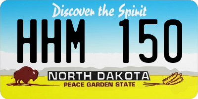 ND license plate HHM150