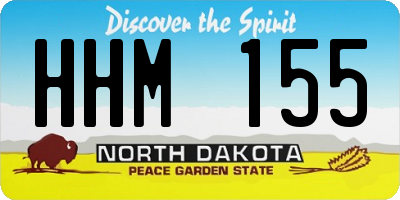 ND license plate HHM155