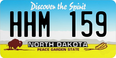 ND license plate HHM159