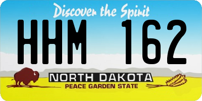 ND license plate HHM162
