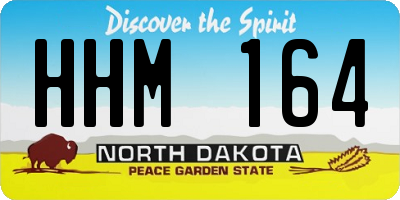 ND license plate HHM164