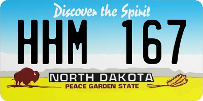 ND license plate HHM167