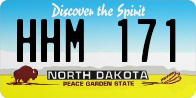 ND license plate HHM171
