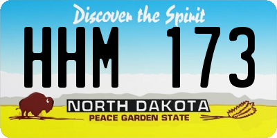ND license plate HHM173