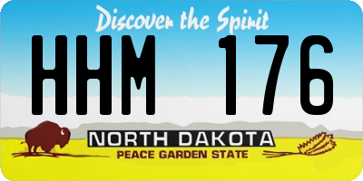 ND license plate HHM176