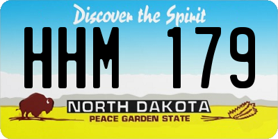 ND license plate HHM179
