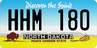 ND license plate HHM180