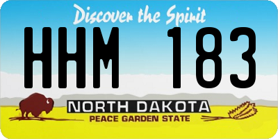 ND license plate HHM183