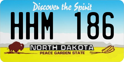 ND license plate HHM186