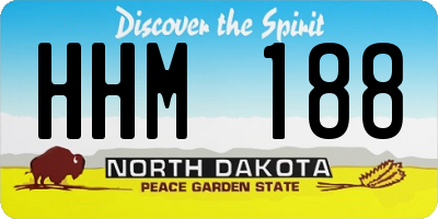 ND license plate HHM188