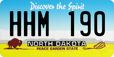 ND license plate HHM190