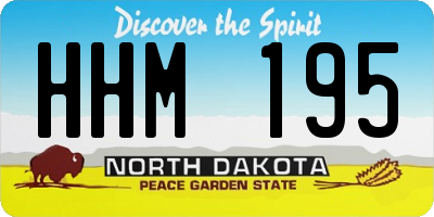 ND license plate HHM195